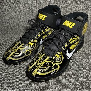 Nike Alpha Huarache Elite 3 Tribal Tattoo Baseball Cleat CV3551-001 Men Size 11